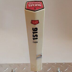 LARGE Okanagan Spring Tap Handle Colour Scale Golden Bavarian Lager Since 1516